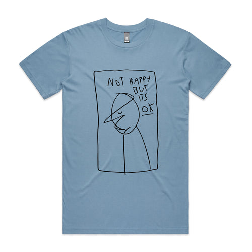 It's Okay To Be Sad Tee by Lonely Kids Club. All clothing from our T-shirts to our shorts and hoodies are ethically made, and printed packed and shipped from Sydney.
