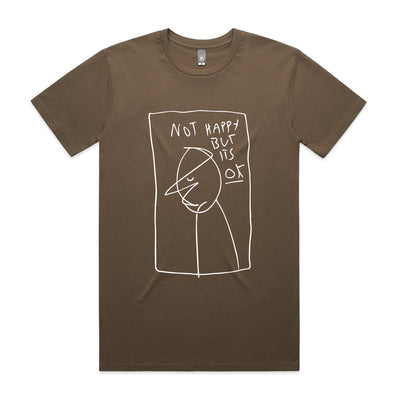 It's Okay To Be Sad Tee by Lonely Kids Club. All clothing from our T-shirts to our shorts and hoodies are ethically made, and printed packed and shipped from Sydney.