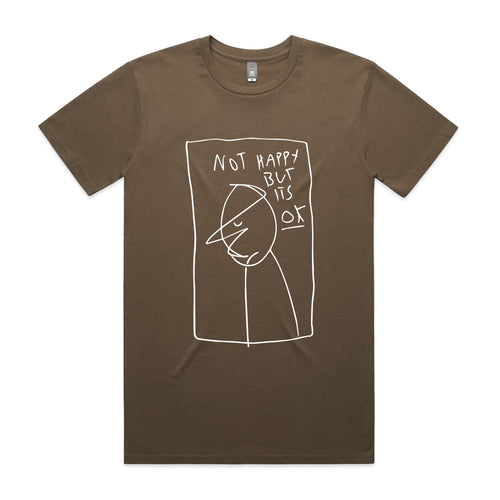 It's Okay To Be Sad Tee by Lonely Kids Club. All clothing from our T-shirts to our shorts and hoodies are ethically made, and printed packed and shipped from Sydney.