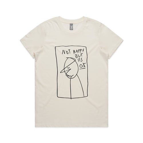 It's Okay To Be Sad Tee by Lonely Kids Club. All clothing from our T-shirts to our shorts and hoodies are ethically made, and printed packed and shipped from Sydney.