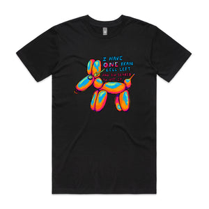 One Brain Cell Tee by Lonely Kids Club. All clothing from our T-shirts to our shorts and hoodies are ethically made, and printed packed and shipped from Sydney.