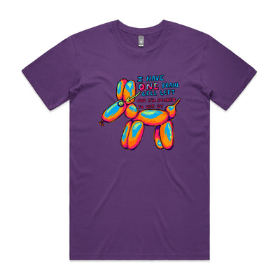 One Brain Cell Tee by Lonely Kids Club. All clothing from our T-shirts to our shorts and hoodies are ethically made, and printed packed and shipped from Sydney.