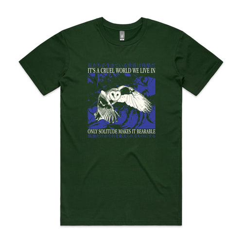 Only Solitude Tee by Lonely Kids Club. All clothing from our T-shirts to our shorts and hoodies are ethically made, and printed packed and shipped from Sydney.