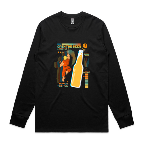 Open The Beer Tee by Lonely Kids Club. All clothing from our T-shirts to our shorts and hoodies are ethically made, and printed packed and shipped from Sydney.