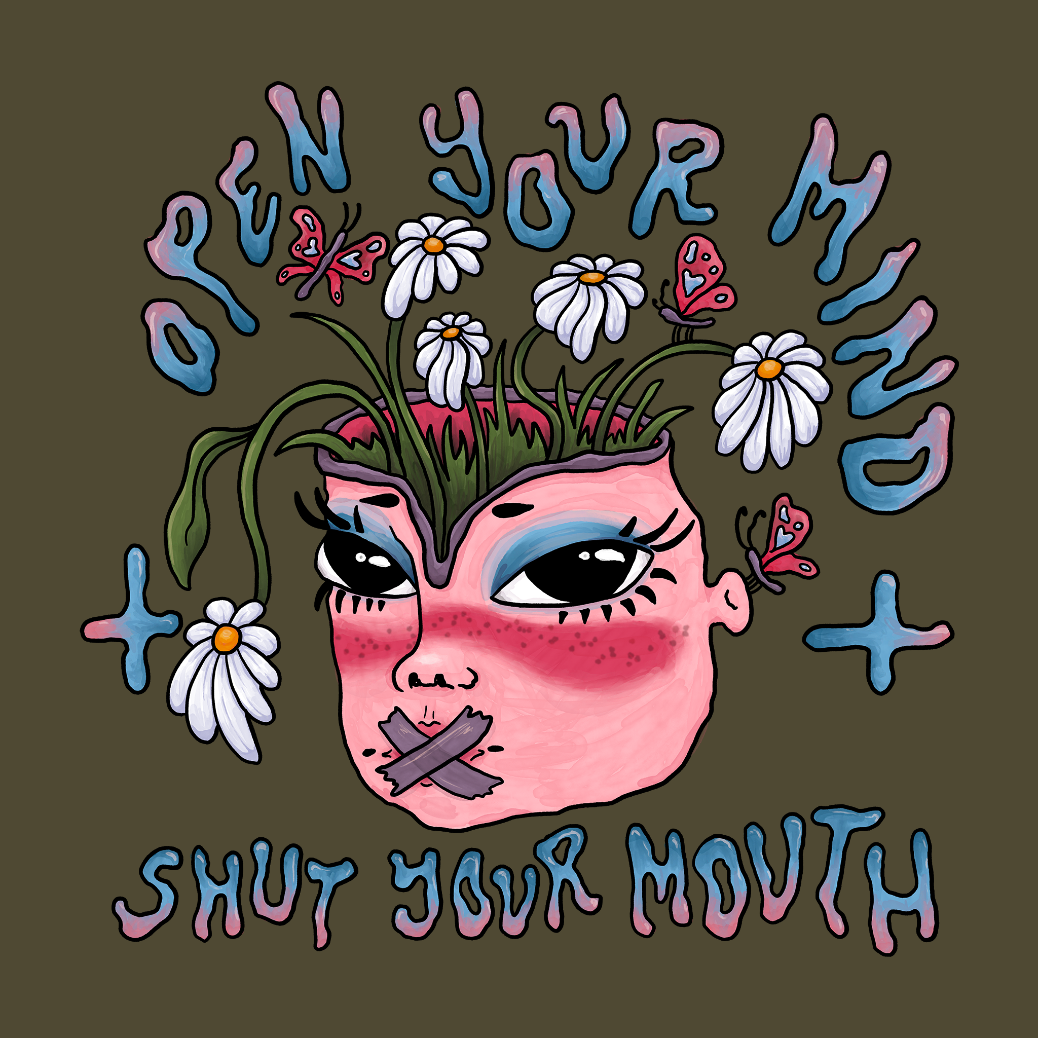 Open Your Mind & Shut Your Mouth Tee