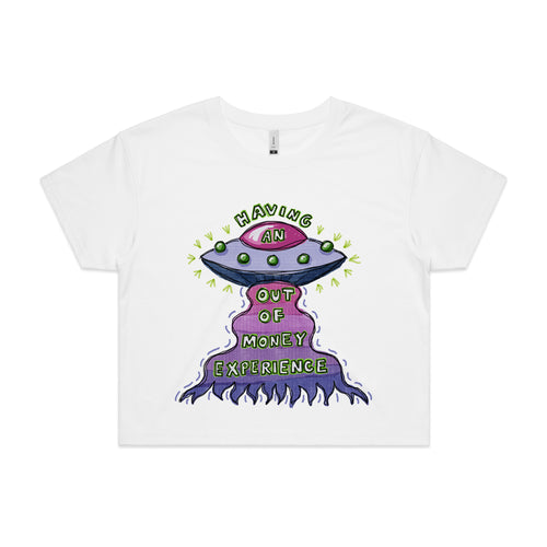 Out Of Money Experience Tee by Lonely Kids Club. All clothing from our T-shirts to our shorts and hoodies are ethically made, and printed packed and shipped from Sydney.