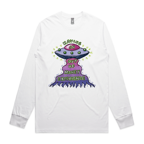 Out Of Money Experience Tee by Lonely Kids Club. All clothing from our T-shirts to our shorts and hoodies are ethically made, and printed packed and shipped from Sydney.