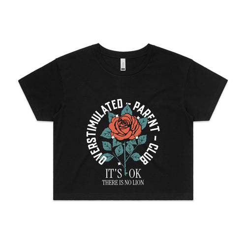 Overstimulated Parent Club Tee by Lonely Kids Club. All clothing from our T-shirts to our shorts and hoodies are ethically made, and printed packed and shipped from Sydney.
