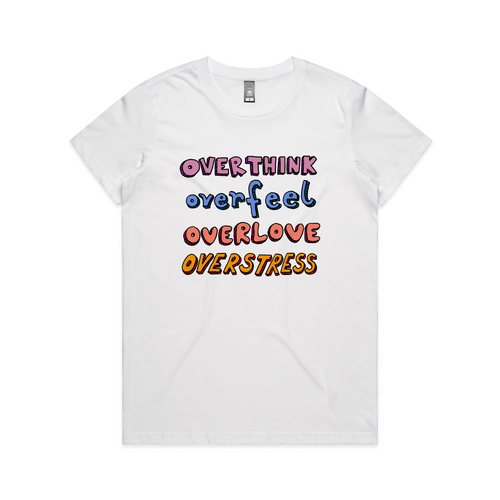 Over Everything Tee by Lonely Kids Club. All clothing from our T-shirts to our shorts and hoodies are ethically made, and printed packed and shipped from Sydney.