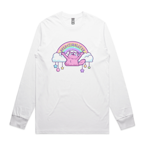 Overstimulated Rainbow Tee by Lonely Kids Club. All clothing from our T-shirts to our shorts and hoodies are ethically made, and printed packed and shipped from Sydney.