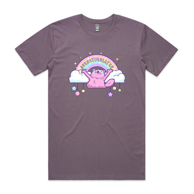 Overstimulated Rainbow Tee by Lonely Kids Club. All clothing from our T-shirts to our shorts and hoodies are ethically made, and printed packed and shipped from Sydney.