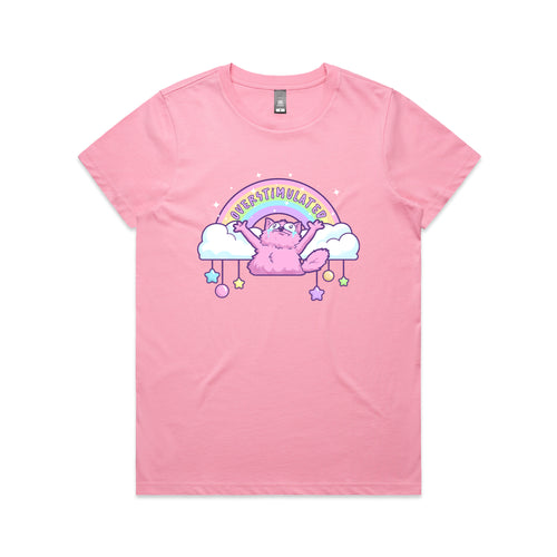 Overstimulated Rainbow Tee by Lonely Kids Club. All clothing from our T-shirts to our shorts and hoodies are ethically made, and printed packed and shipped from Sydney.