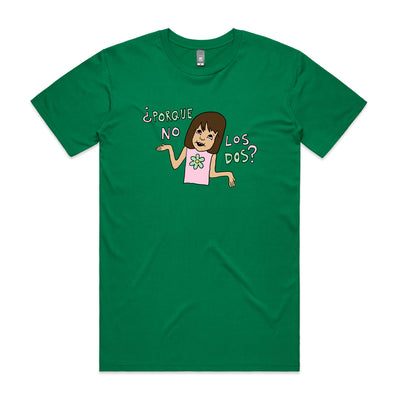 Porque No Los Dos Tee by Lonely Kids Club. All clothing from our T-shirts to our shorts and hoodies are ethically made, and printed packed and shipped from Sydney.