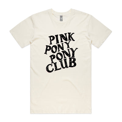 Pink Pony Pony Club Tee by Lonely Kids Club. All clothing from our T-shirts to our shorts and hoodies are ethically made, and printed packed and shipped from Sydney.