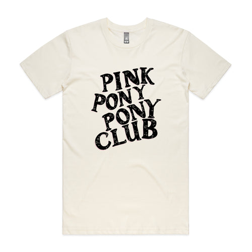 Pink Pony Pony Club Tee by Lonely Kids Club. All clothing from our T-shirts to our shorts and hoodies are ethically made, and printed packed and shipped from Sydney.