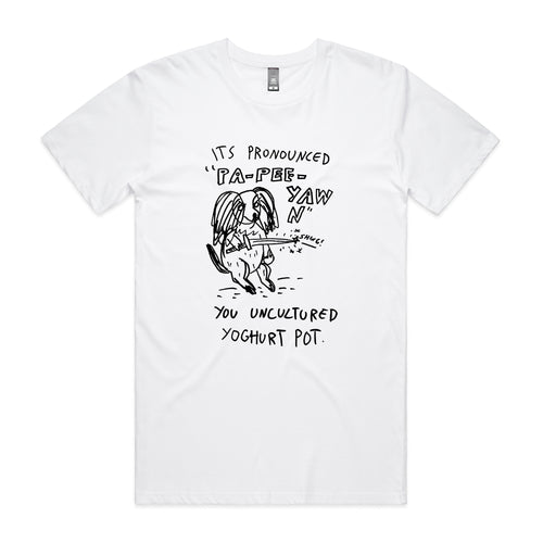 Pa-Pee-Yawn Tee by Lonely Kids Club. All clothing from our T-shirts to our shorts and hoodies are ethically made, and printed packed and shipped from Sydney.