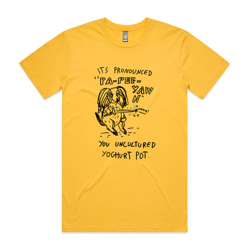 Pa-Pee-Yawn Tee by Lonely Kids Club. All clothing from our T-shirts to our shorts and hoodies are ethically made, and printed packed and shipped from Sydney.