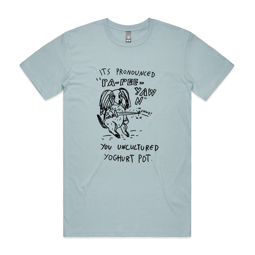 Pa-Pee-Yawn Tee by Lonely Kids Club. All clothing from our T-shirts to our shorts and hoodies are ethically made, and printed packed and shipped from Sydney.