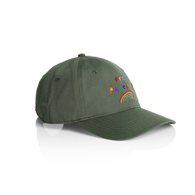 Free Palestine Charity Hat by Lonely Kids Club. All clothing from our T-shirts to our shorts and hoodies are ethically made, and printed packed and shipped from Sydney.