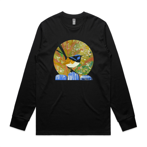 Paper Fairy Wren Tee by Lonely Kids Club. All clothing from our T-shirts to our shorts and hoodies are ethically made, and printed packed and shipped from Sydney.