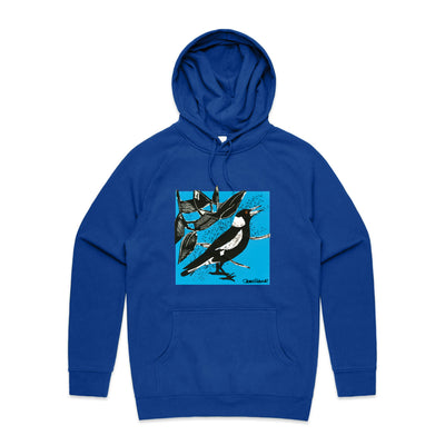 Paper Magpie Hoodie by Lonely Kids Club. All clothing from our T-shirts to our shorts and hoodies are ethically made, and printed packed and shipped from Sydney.