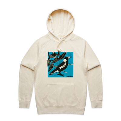 Paper Magpie Hoodie by Lonely Kids Club. All clothing from our T-shirts to our shorts and hoodies are ethically made, and printed packed and shipped from Sydney.