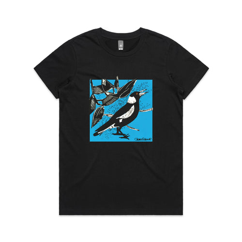 Paper Magpie Tee by Lonely Kids Club. All clothing from our T-shirts to our shorts and hoodies are ethically made, and printed packed and shipped from Sydney.