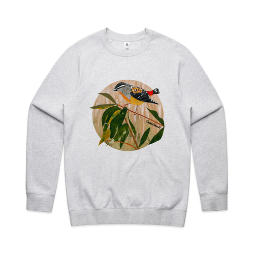 Paper Pardalote Jumper by Lonely Kids Club. All clothing from our T-shirts to our shorts and hoodies are ethically made, and printed packed and shipped from Sydney.