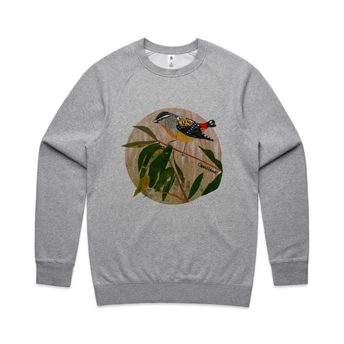 Paper Pardalote Jumper by Lonely Kids Club. All clothing from our T-shirts to our shorts and hoodies are ethically made, and printed packed and shipped from Sydney.