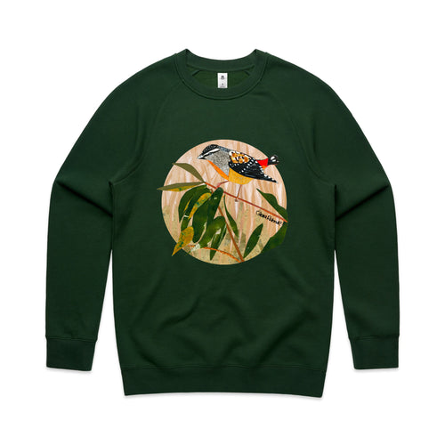 Paper Pardalote Jumper by Lonely Kids Club. All clothing from our T-shirts to our shorts and hoodies are ethically made, and printed packed and shipped from Sydney.