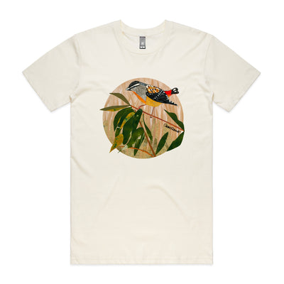 Paper Pardalote Tee by Lonely Kids Club. All clothing from our T-shirts to our shorts and hoodies are ethically made, and printed packed and shipped from Sydney.