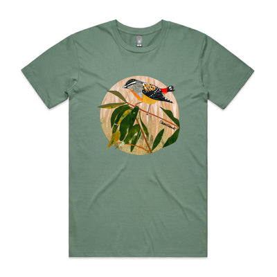Paper Pardalote Tee by Lonely Kids Club. All clothing from our T-shirts to our shorts and hoodies are ethically made, and printed packed and shipped from Sydney.