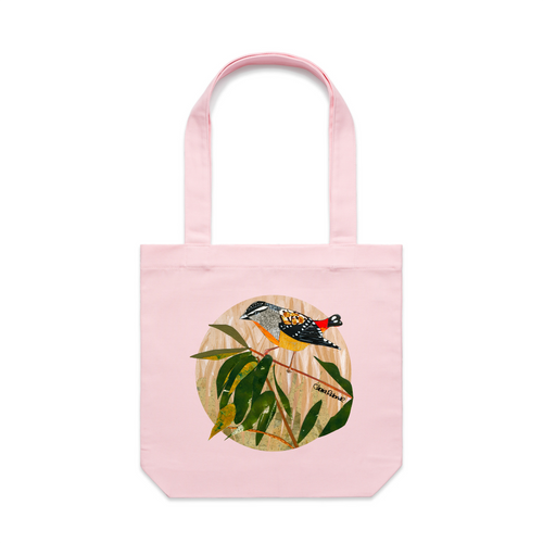 Paper Pardalote Tote by Lonely Kids Club. All clothing from our T-shirts to our shorts and hoodies are ethically made, and printed packed and shipped from Sydney.