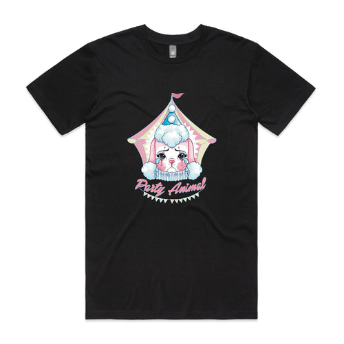 Party Animal Tee by Lonely Kids Club. All clothing from our T-shirts to our shorts and hoodies are ethically made, and printed packed and shipped from Sydney.