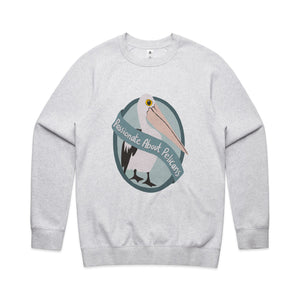 Passionate About Pelicans Jumper by Lonely Kids Club. All clothing from our T-shirts to our shorts and hoodies are ethically made, and printed packed and shipped from Sydney.