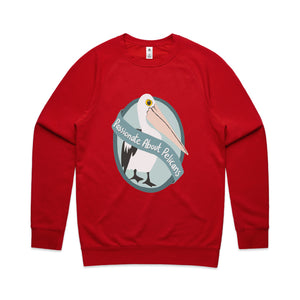 Passionate About Pelicans Jumper by Lonely Kids Club. All clothing from our T-shirts to our shorts and hoodies are ethically made, and printed packed and shipped from Sydney.