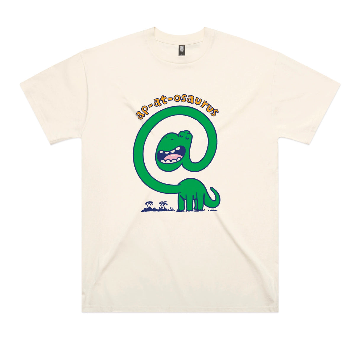 Ecru oversized t-shirt with Ap-at-osaurus graphic by Lonely Kids Club