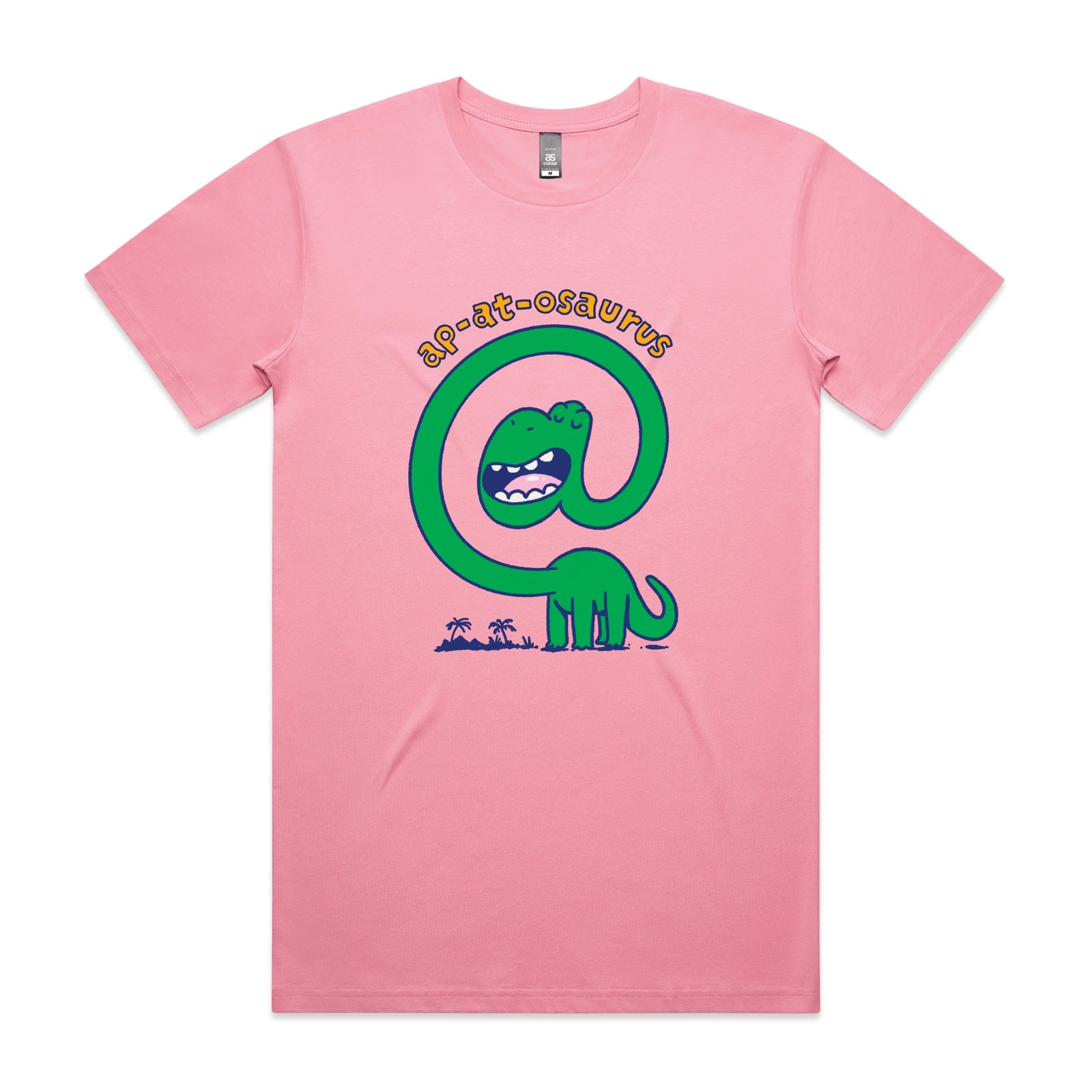 Bubblegum unisex t-shirt with Ap-at-osaurus graphic by Lonely Kids Club