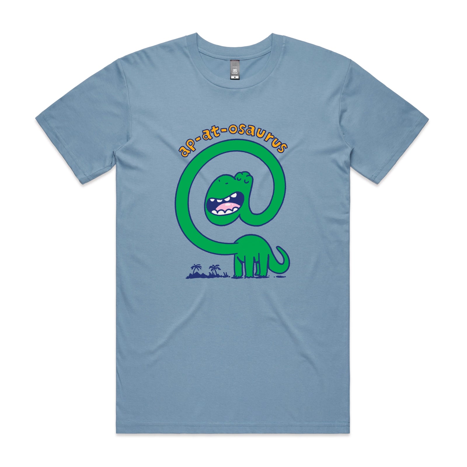 Carolina Blue unisex t-shirt with Ap-at-osaurus graphic by Lonely Kids Club