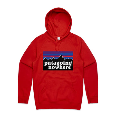 Patagoing Nowhere Hoodie by Lonely Kids Club. All clothing from our T-shirts to our shorts and hoodies are ethically made, and printed packed and shipped from Sydney.