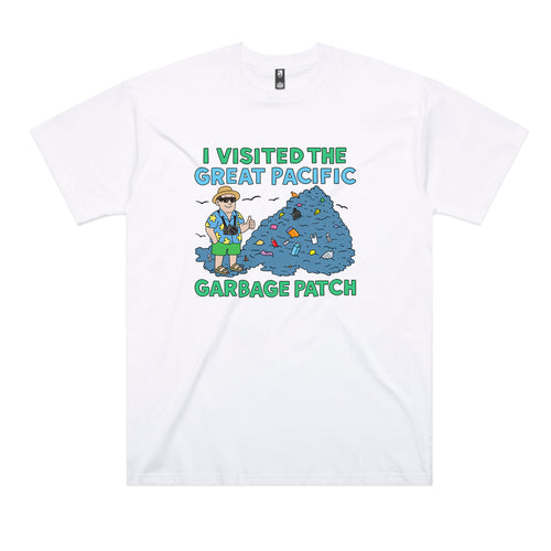 Garbage Patch Tee by Lonely Kids Club. All clothing from our T-shirts to our shorts and hoodies are ethically made, and printed packed and shipped from Sydney.
