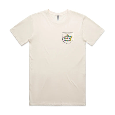 Patriatchy Took My Pockets Tee by Lonely Kids Club. All clothing from our T-shirts to our shorts and hoodies are ethically made, and printed packed and shipped from Sydney.