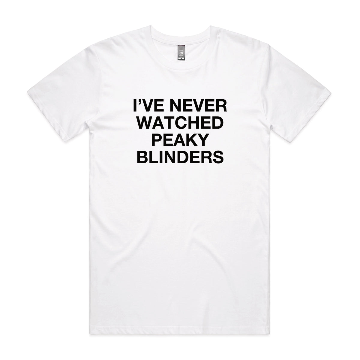 White regular t-shirt with Peaky Blinders TV design from Lonely Kids Club