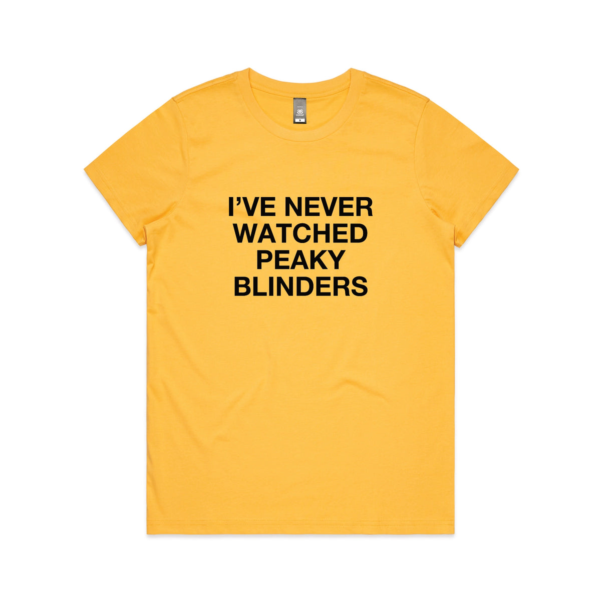 Yelllow Maple fitted t-shirt with Peaky Blinders TV design from Lonely Kids Club