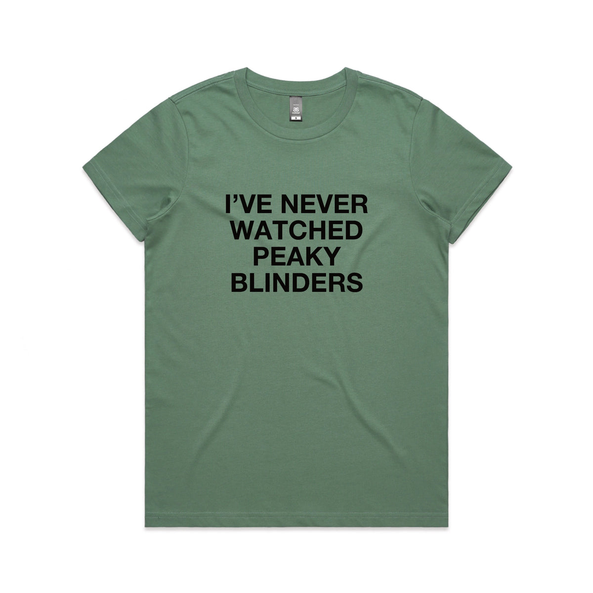Sage Maple fitted t-shirt with Peaky Blinders TV design from Lonely Kids Club