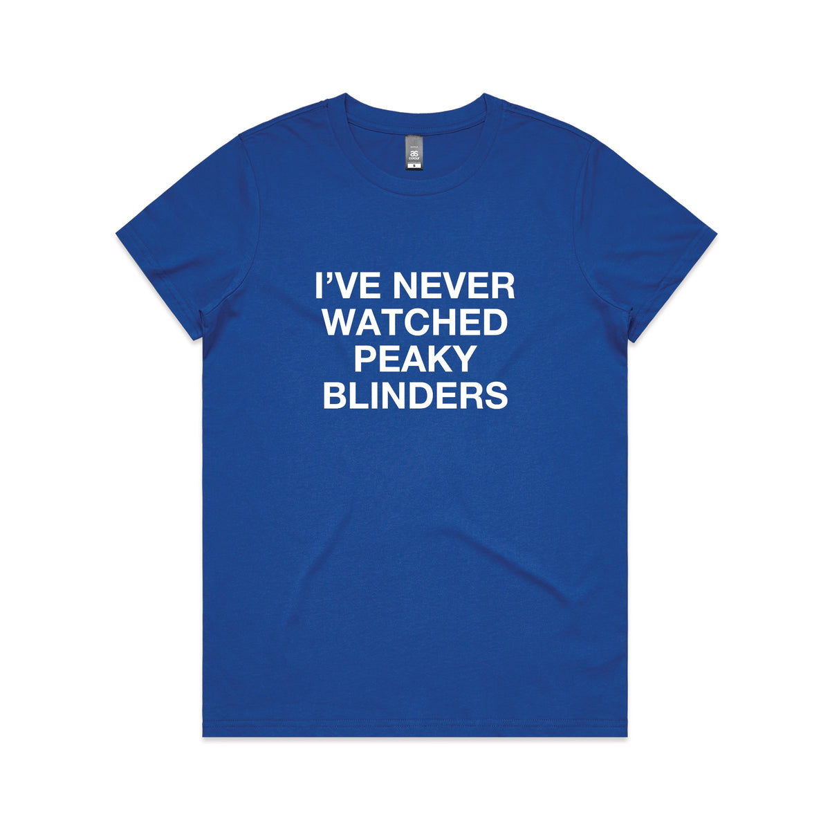 Royal Blue Maple fitted t-shirt with Peaky Blinders TV design from Lonely Kids Club