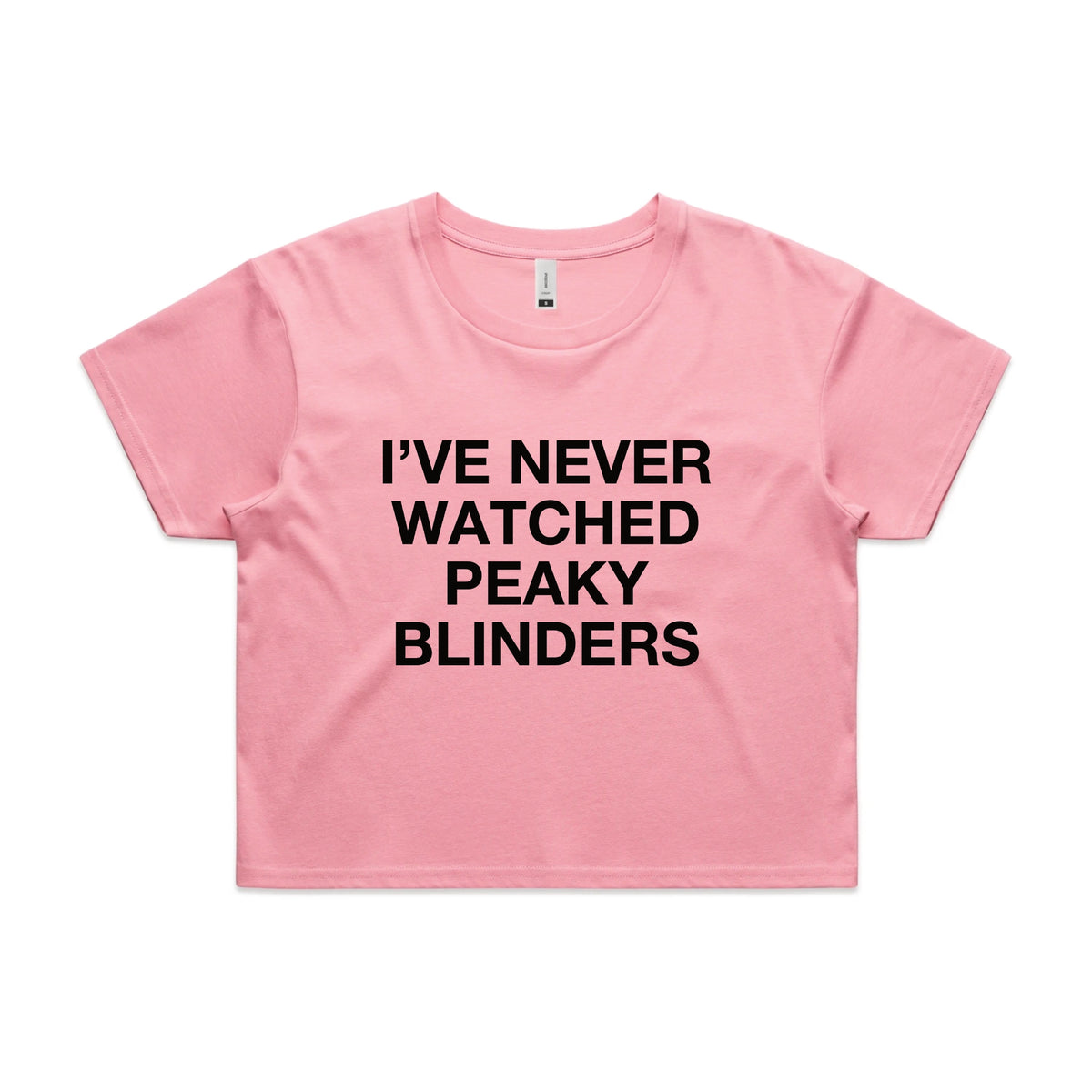 Bubblegum crop top with Peaky Blinders TV design from Lonely Kids Club