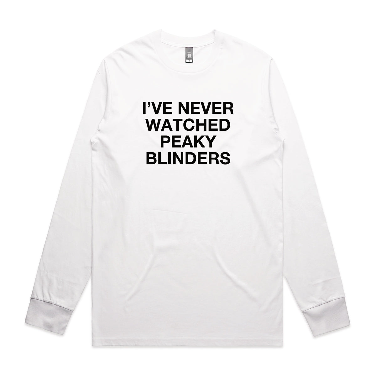 White long sleeve t-shirt with Peaky Blinders TV design from Lonely Kids Club