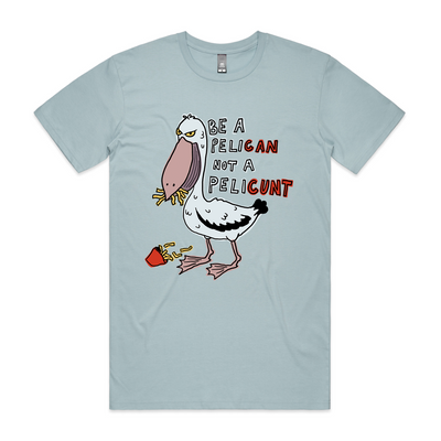 Pelicunt Tee by Lonely Kids Club. All clothing from our T-shirts to our shorts and hoodies are ethically made, and printed packed and shipped from Sydney.