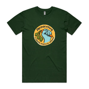 Permaculture Tee by Lonely Kids Club. All clothing from our T-shirts to our shorts and hoodies are ethically made, and printed packed and shipped from Sydney.